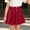 Red, variant on Girls Pleated Mini Skirts- Fashion High Waist Fashion Casual Kids School Uniforms Gray Size 8