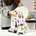 thumbnail image 3 of Watercolor Wine Tea Towels Set of 1 Glass Bottle Kitchen Dish Cloth with Hanging Loop, 18"x28"Lint-Free Absorbent Towel for Kitchen Drying Wiping and Cleaning, 3 of 7