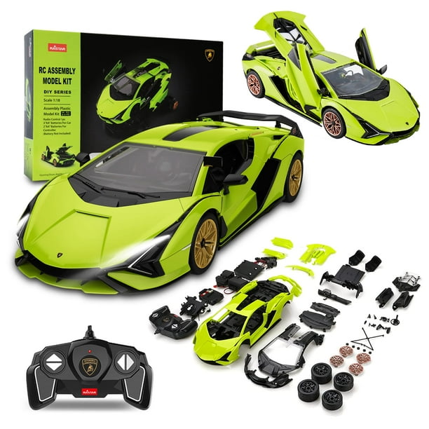 ZMZ Lamborghini RC Car 1/18 Scale 2.4GHz Remote Control Car Electric Sport Race Car 72Pcs Building Kit Model Vehicle Toy