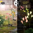 thumbnail image 3 of Solar Outdoor Garden Waterproof Stake Lights with 4 Calla Lily LED Flowers for Home Garden, Patio, Christmas Decoration (Red,2PCS), 3 of 7