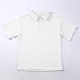 thumbnail image 7 of Kids Boy Polo Shirt White Polo Shirt for Boys Rugby Button Down Shirt Short Sleeve Polo Shirts Boys Shirts Size 8-9 Years, 7 of 7