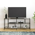 thumbnail image 5 of Evelyn&Zoe Winthrop Rectangular TV Stand with Glass Shelves for TV's up to 60", Blackened Bronze, 5 of 8