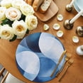 thumbnail image 2 of Round Placemats Blue White 15 inch Set of 6 Table Mats for Dining Table Gradient Heat Resistant Non-Slip Kitchen & Home Decorative Place Mat Set, 2 of 8