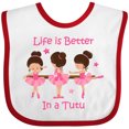 thumbnail image 3 of Inktastic Life's Better in a Tutu KS Girls Baby Bib, 3 of 4