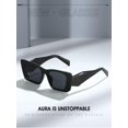 thumbnail image 2 of Woman Street Shooting Fashion Retro Square Sunglasses Outdoor (Color : C, Size : Medium), 2 of 4