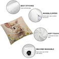 thumbnail image 6 of nygtbtfer Pillow Decorative Throw Pillows Colorful Flower Rabbit Spring Decorations for Farmhouse Home Sofa Couch White, 6 of 7