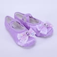 thumbnail image 5 of Miqool Kids 2-12 Satin Ballet Dance Shoes Rhinestone Bow Soft Sole Slip-On Elastic Strap Stage Shoes Flats for Performance Gymnastics Yoga, 5 of 9