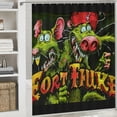 thumbnail image 6 of Orinice Rat Fink Bathroom Decor Set - Colorful Luxurious Polyester Fabric Shower Curtain with Hooks, Chic Modern Design 60x72, 6 of 7