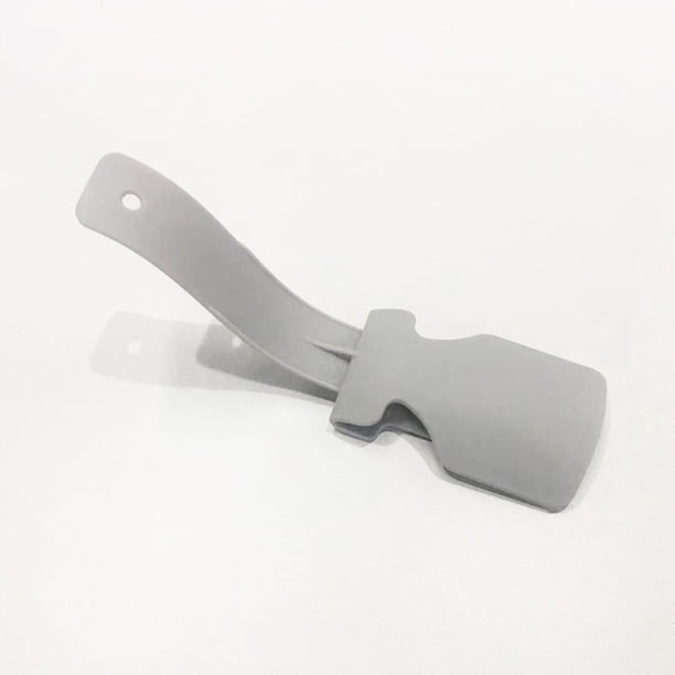Shoe Horn para adultos - Ayuda ergonómica de zapatos con asa de 17,5 cm de largo, elevador de zapatos sin flexión para personas mayores y fácil de poner, material blando de PP, tamaño de bolsillo