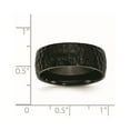 thumbnail image 6 of Stainless Steel Black IP-plated Hammered 8mm Band, 6 of 7