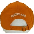 thumbnail image 2 of Cleveland City Name Buckle Back Adjustable Cotton Baseball Cap (Orange/White Script), 2 of 2