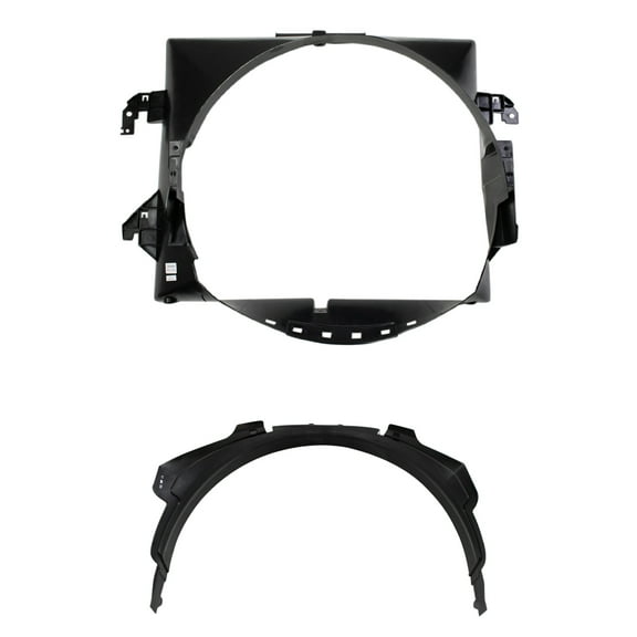 2 Piece Upper & Lower Engine Cooling Radiator Fan Shroud Kit for Ram 2500 3500 RFA81515