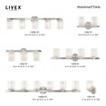 thumbnail image 5 of Livex Lighting Manhattan 2 Bath Light in Brushed Nickel, 5 of 11