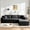 Black+Right Facing Chaise, variant on Xiweot 103" Boneless Sectional Sofa for Living Room, Memory Foam Cloud Modular Sectional Couch with Deep Seat, No Assembly Velvet L Shaped Sofa with Left Facing Chaise, Black