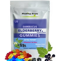 Elderberry Gummies with Zinc and Vitamin C and Elderflowers Powder - Sambucus Nigra Immune Support for Adults and Kids