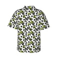 thumbnail image 3 of Uemuo Soccer and Football Printed Regular Fit Short Sleeve Casual Hawaiian Shirt for Men,Aloha shirt,Tropical shirt,Floral print shirt,Vacation Beach shirt-XX-Large, 3 of 9