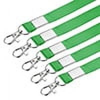 Uxcell Neck Lanyards, Flat Strap Lanyard Swivel Hook Clip Badge Holder ID Card Green 5 Pack