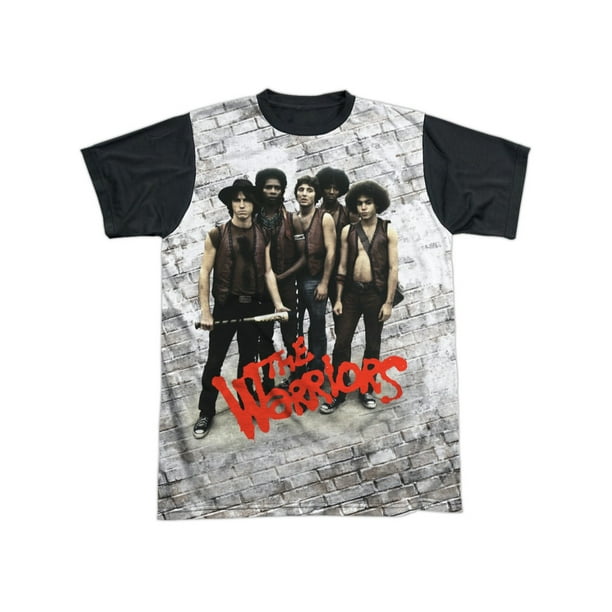 Warriors The Warriors Gang Action Thriller Movie Gang Pose Adult Black Back T Shirt Walmart Com Walmart Com