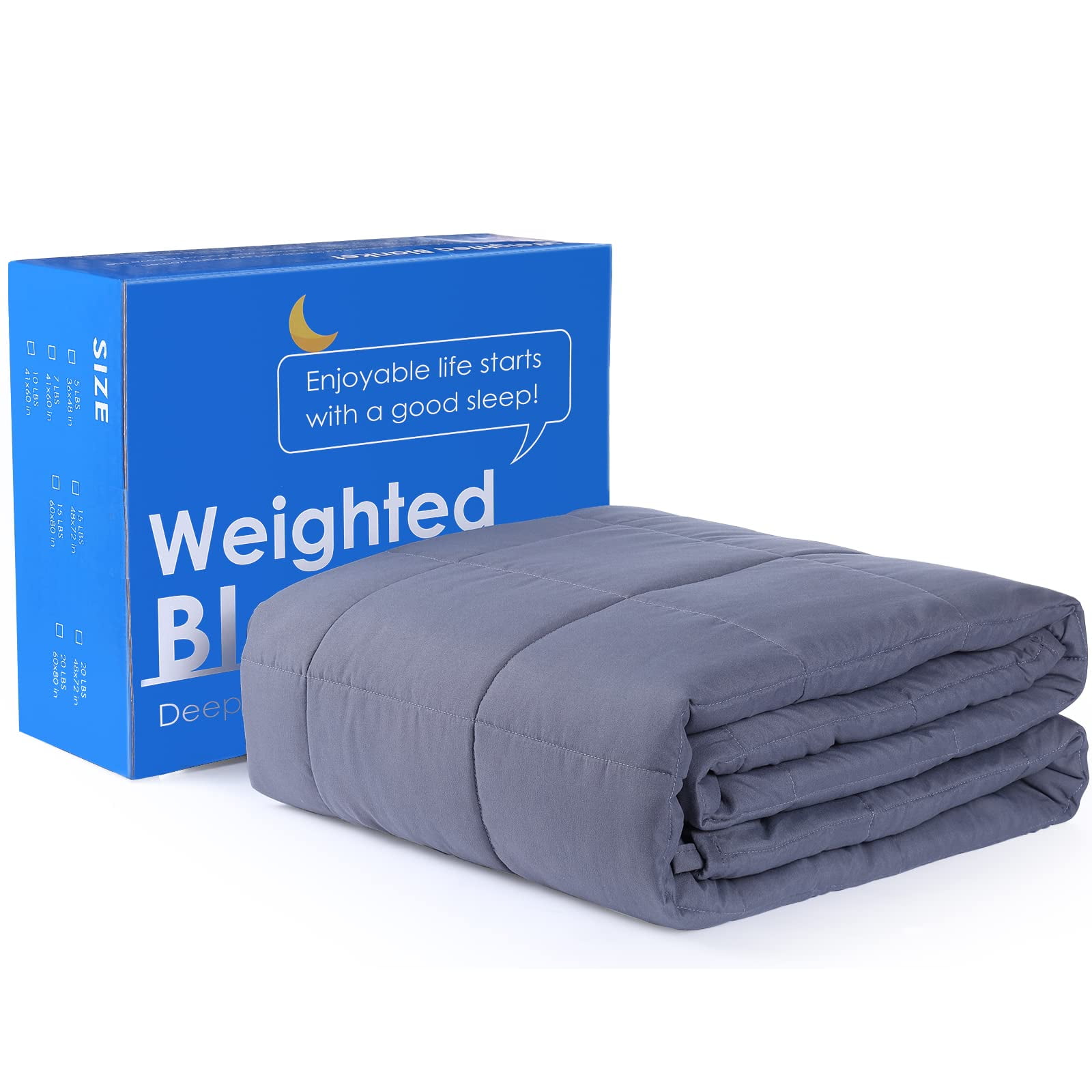 Alomidds Weighted Blanket 48x72 12lbs Twin Size grey Weighted Blankets for Adults and Kids cooling Breathable Soft Heavy Blanket Microfiber Material with glass Beads Walmart