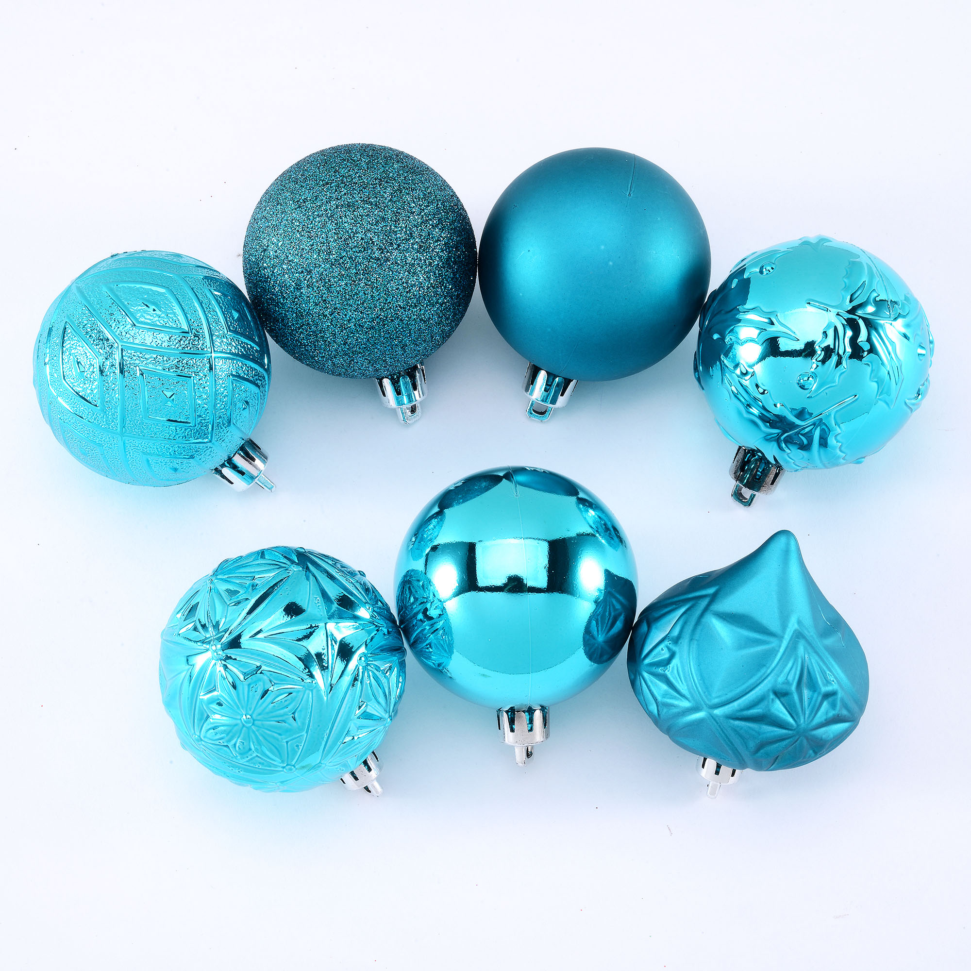 Holiday Time 26 Count Shatterproof Ornaments- Teal