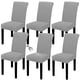 thumbnail image 1 of Juego de 6 fundas impermeables para sillas de comedor, tamaño grande, color gris, 1 of 7
