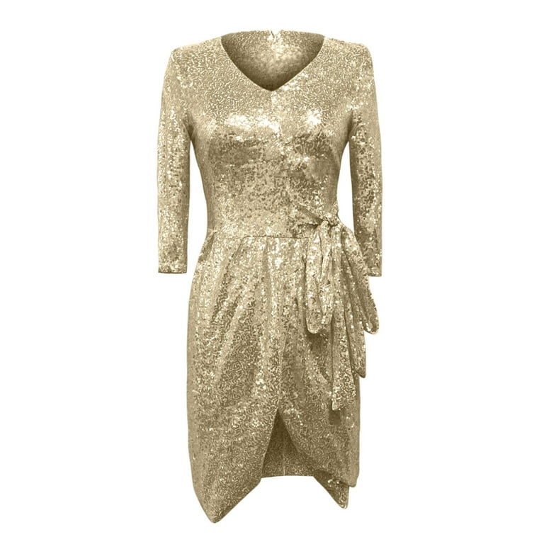 metallic gold wedding guest dress Designer Gold Metallic Long Gown | Glamorous Evening Outfit main image 1