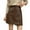 A-Coffee_001, variant on Autumn and Winter Women's Solid Color Suede Skirt European and American High Waist Metal Buckle Skirt Women's Skirt Brown L