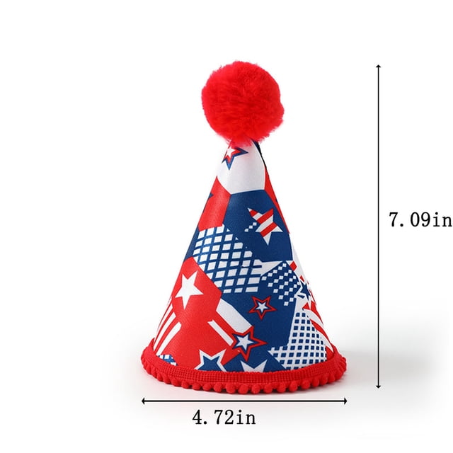 Yhmxh Gorro para mascotas del Día de la Independencia, pajarita con lentejuelas para gatitos y perros, bufanda para gatitos y perros, conjunto de tres piezas.