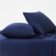 thumbnail image 4 of Juego de 2 fundas de almohada estándar, ropa de cama, algodón orgánico, azul marino, 4 of 5