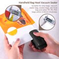 thumbnail image 3 of Mini sellador de vacío de calor de bolsa de mano portátil con cortador para bolsas de plástico para Tomshoo  Negro, 3 of 7
