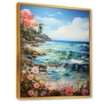 thumbnail image 2 of Designart "Playful Coastal Edges" Beach Floater Framed Wall Decor, 2 of 5