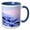 Blue/White, variant on 3drose, Pink Sunrise over Blue Snowy Mountains - Alps Mountain Snow Sunset - Austria Landscape Photography, 11oz Two-tone Green Mug