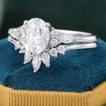 thumbnail image 3 of Silvago Jewel 14K White Gold Over Rings - 1.9 Ct Oval Cut Wedding Rings - Engagement Wedding Prong Setting Rings for Women's - Causal Daily Wear Rings for Women's - Forever Diamond Rings for Her, 3 of 9