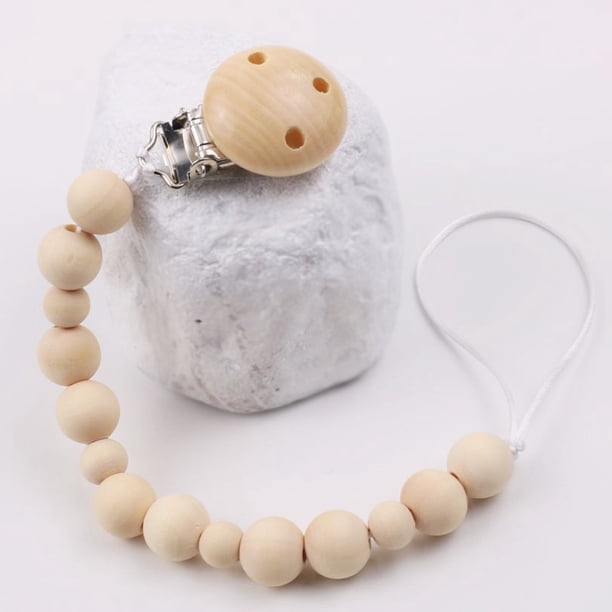 Cadena antipérdida para bebés Cadena anticaídas Clip para chupete con forma de tronco Chicle para dientes de bebé Cadena para chupete