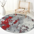 thumbnail image 2 of SAFAVIEH Adirondack Ladonna Abstract Area Rug, Red/Grey, 8' x 8' Round, 2 of 7