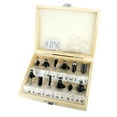thumbnail image 1 of Graflsoa 12-Piece Hardened Steel Router Bit Set with 1/4" Shank for Woodworking, Includes Wooden Storage Box & Wrench, Ideal for MDF, Plywood, Cabinets, and More, 1 of 6