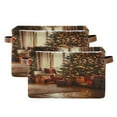 thumbnail image 2 of Square Storage Basket 14.2*10.2*8.3 Inch One Sizex1 Shelf Basket Open Home Storage Bins Bedroom Storage Basket Closet Storage Stylish Decor Christmas Fireplace Picture, 2 of 9