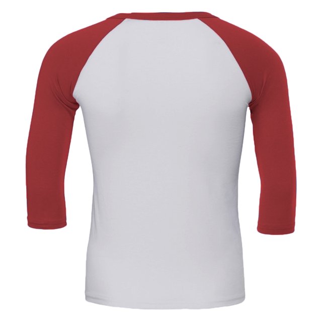 Canvas - Camiseta con manga 3/4 para hombre - Modelo baseball/Béisbol (Blanco/Azul royal)