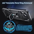 thumbnail image 2 of Pioe-pour Étui iPhone 17 Pro avec Support, Étui de Protection Intégrale de Qualité Militaire avec Support Rotatif à 360° Anneau Métallique [Support Magnétique] Compatible avec iPhone 17 Pro, Noir, 2 of 4