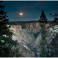 thumbnail image 2 of Stalowy, John 15x15 Gold Ornate Wood Framed with Double Matting Museum Art Print Titled - North Rim Moon Rising, 2 of 4