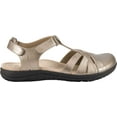 thumbnail image 2 of Women's Earth Origins Sierra Slingback Closed Toe Sandal Platinum Pearlized Eco Leather 6 M, 2 of 5