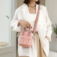 thumbnail image 4 of Bolso bandolera informal para mujer, bolso de mano sencillo con cremallera para niñas, de nailon, resistente al agua, sólido, bolso de mano tipo mensajero ligero, 4 of 5