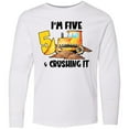 thumbnail image 3 of Inktastic I'm 5 and Crushing It Construction 5th Birthday Long Sleeve Youth T-Shirt, 3 of 5