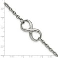 thumbnail image 4 of White Stainless Steel bracelet Fancy 7.5 in 4 mm Polished Infinity Symbol and Link, 4 of 4