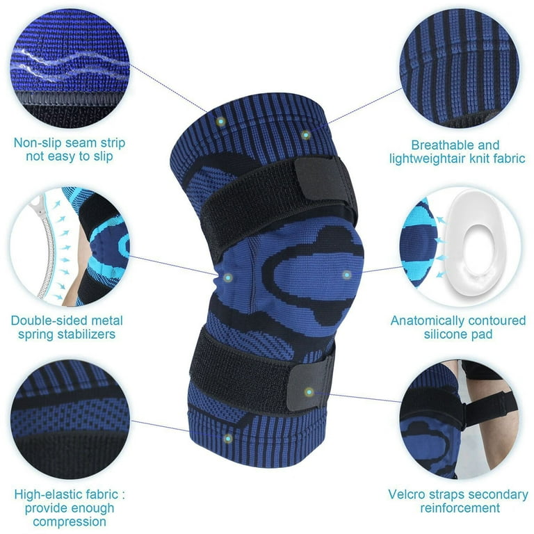 Knee Brace Support Compression Knee Sleeve with Patella Gel Pads