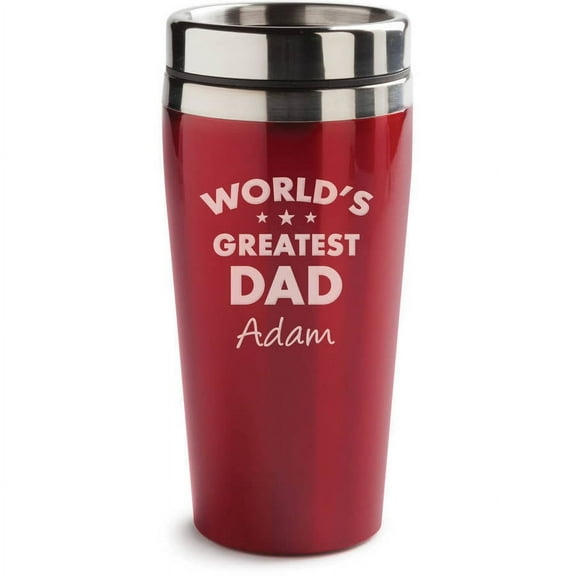 World's Greatest Personalized Red Travel Mug, 16 oz