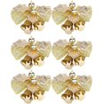 thumbnail image 2 of 6pcs Christmas Bows With Bells Mini Bowknot Ornament Craft Present Bows Holiday Tree Decoration, 2 of 5