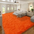 thumbnail image 2 of Janvonne Area Rugs for Living Room,8x10ft Soft Fluffy Shaggy Indoor Floor Carpet for Bedroom,Dorms, Nursery Rooms, Home Decor Aesthetic,Orange, 2 of 8