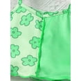 thumbnail image 5 of FEORJGP Little Girl Summer Pants Set 2-7Y Kids Sleeveless Camisole Square Neck Vest Floral Print Cami Tops with Flare Trousers Elastic Pants Toddler Fashion Casual 2 Pcs Green Outfit, 5 of 9