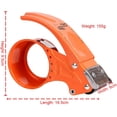 thumbnail image 2 of Tape Dispenser, Manual Dispenser for 50mm (2 Inch) Packaging Tape, Hand Held Tape Dispenser, Orange, 2 of 4